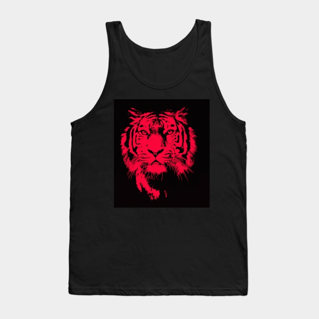 Tiger Red Head 01 Tank Top by Korvus78